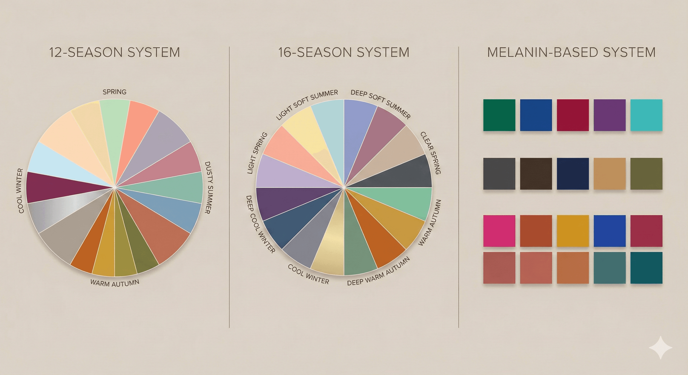 Comparison of different color analysis systems