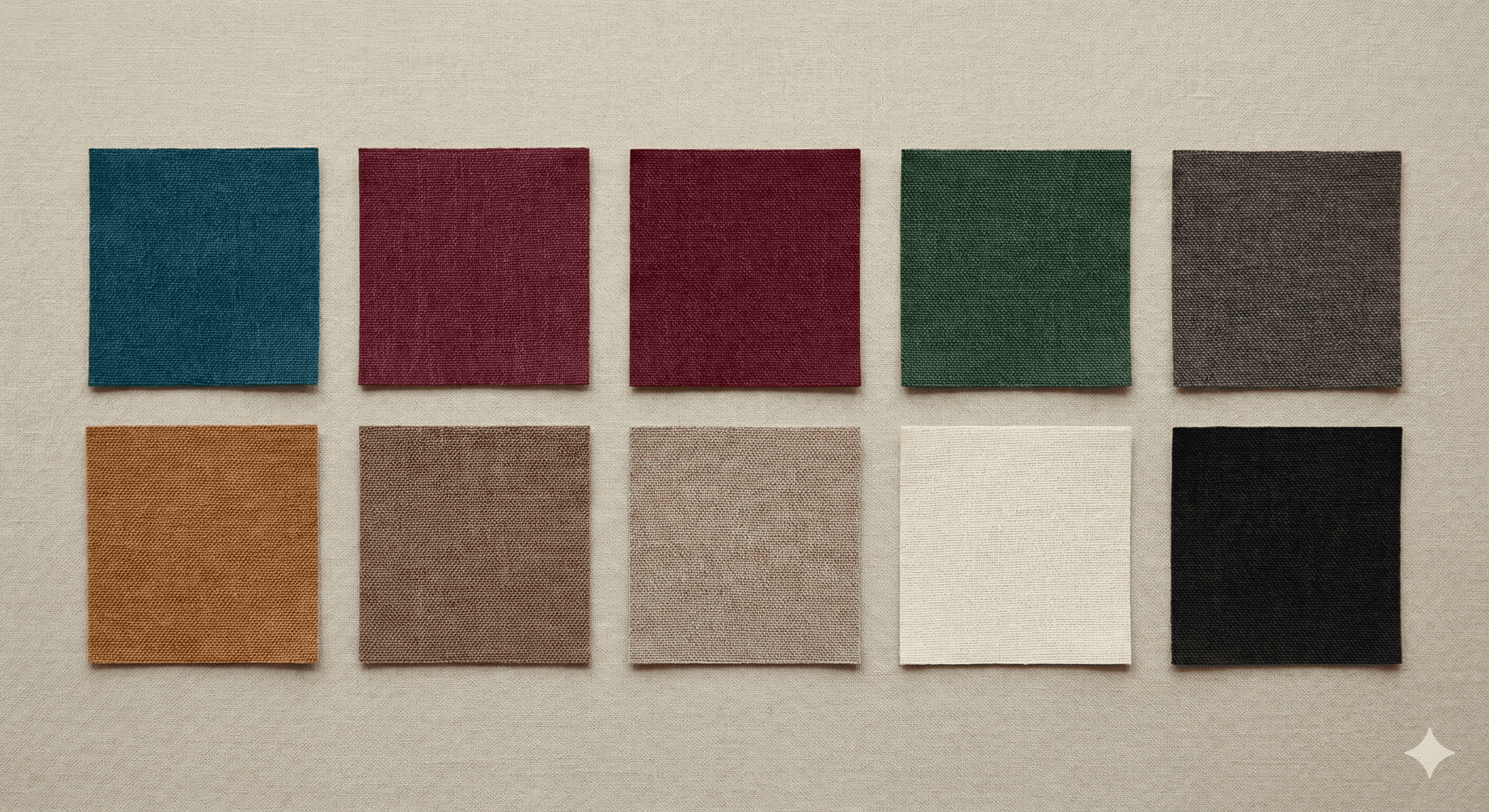 Warm undertone color palette with jewel tones, earth tones, and accent colors