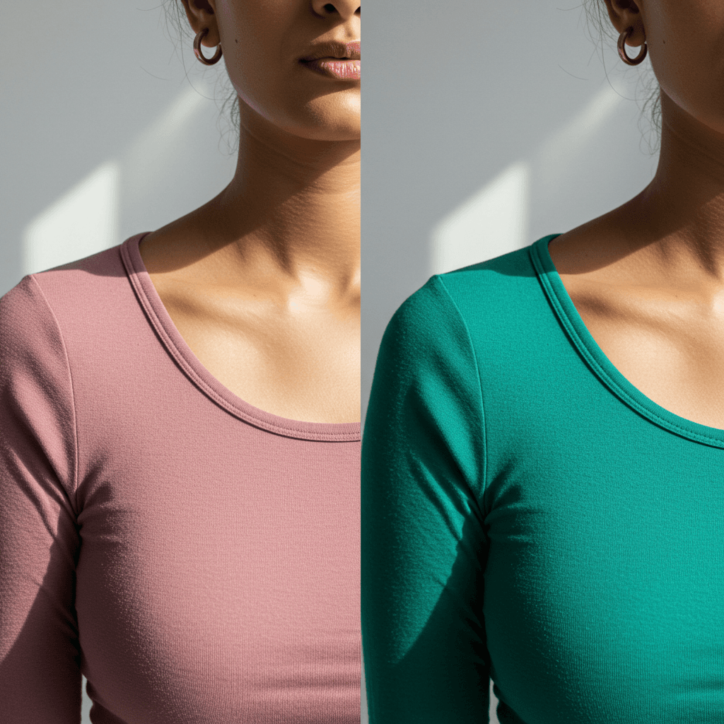 Bright jewel tones photographed on brown skin