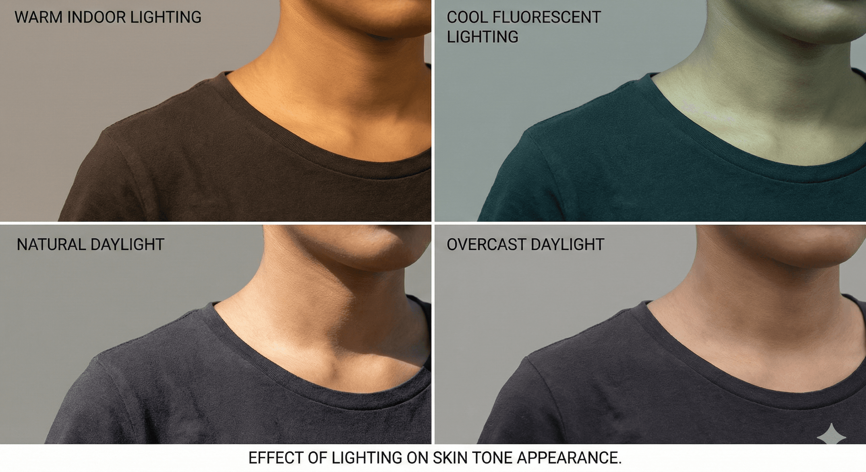 Photo with lighting variations affecting skin tone