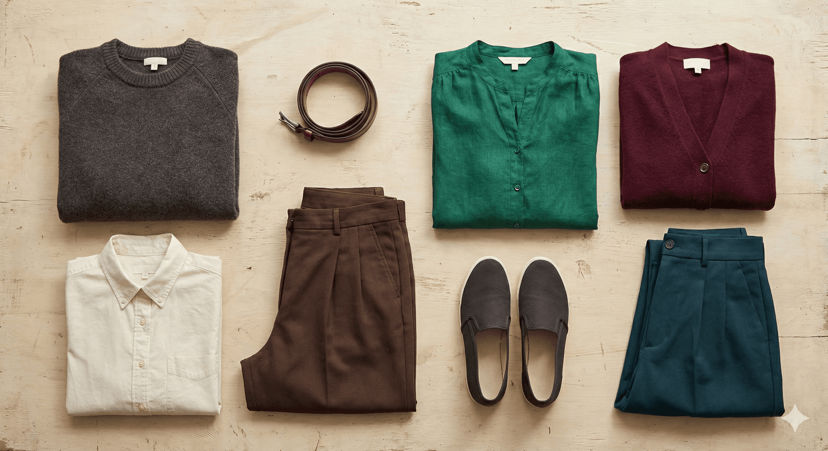 A cohesive wardrobe color palette for brown skin tones